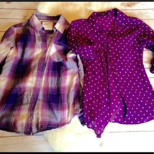 Purple Button Up Shirts bundle